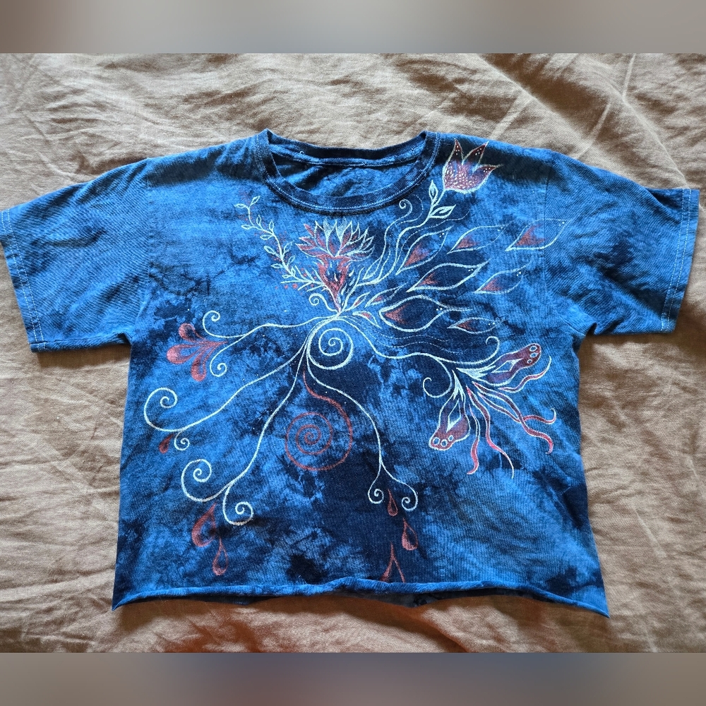 One-Of-A-Kind Handpainted Crop Top